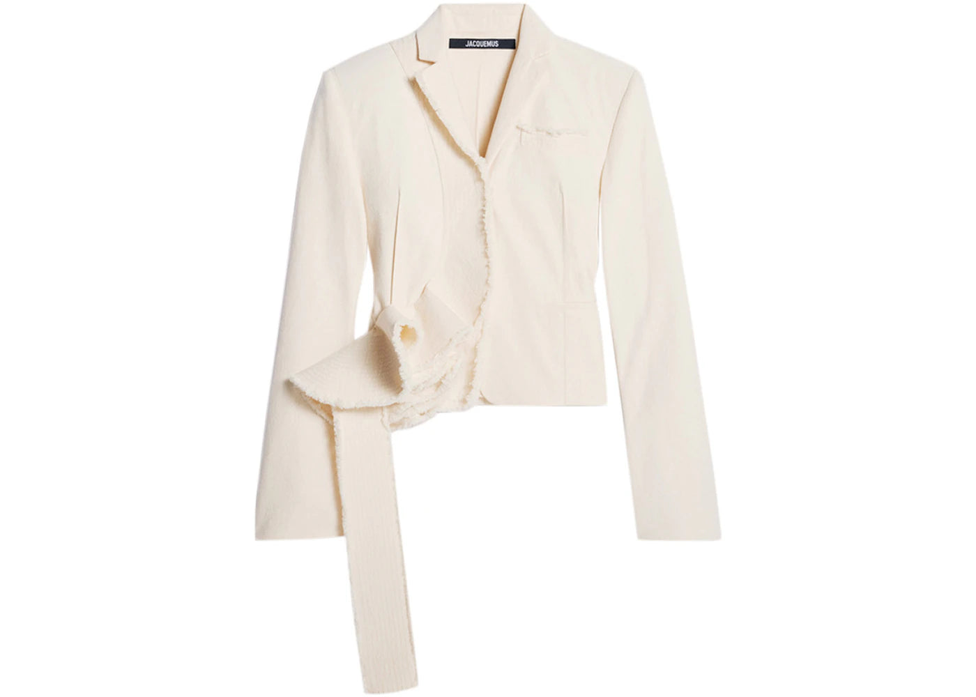 Jacquemus La Veste Artichaut Frayed Ruffles Jacket Off-White