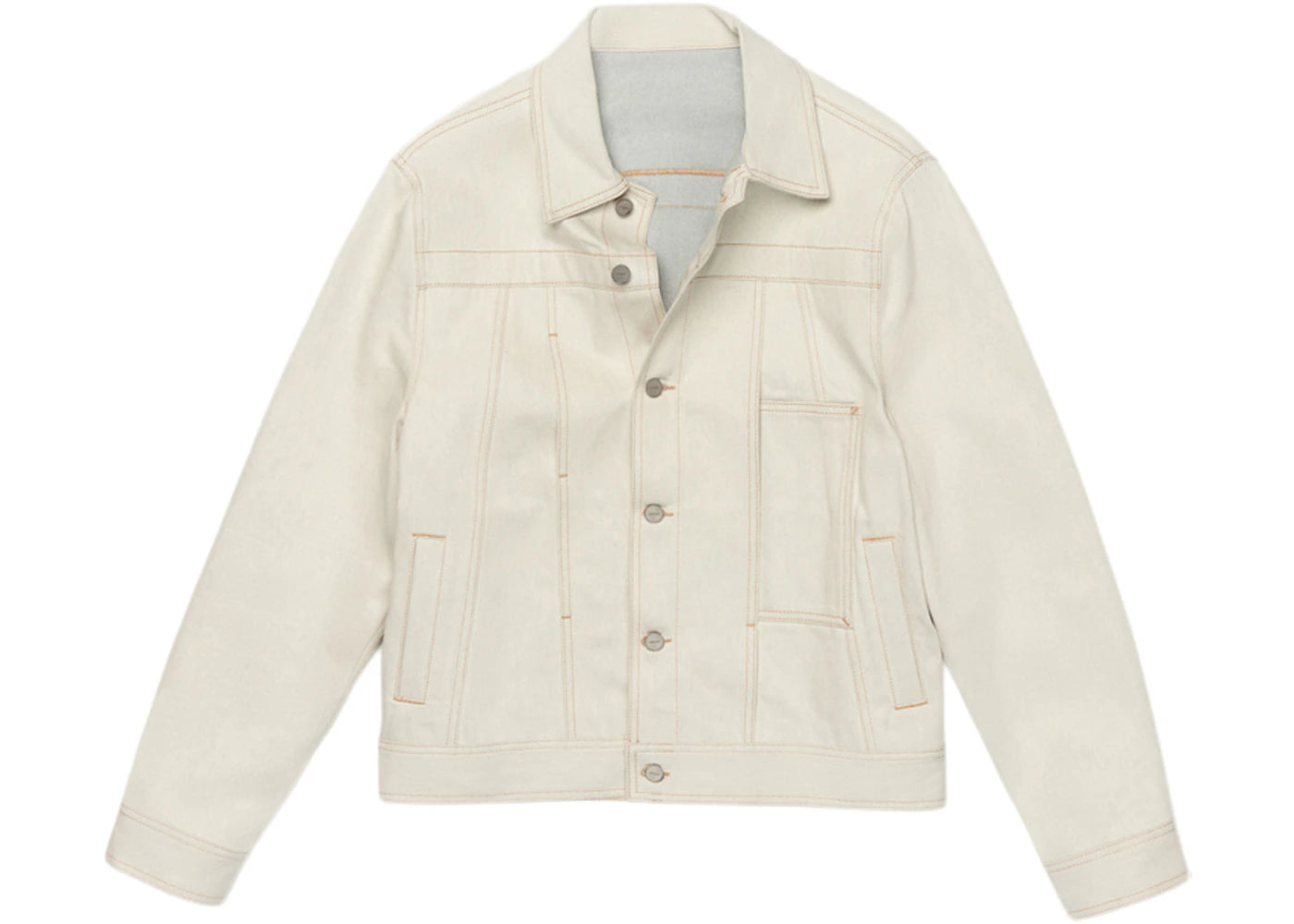 Jacquemus La Veste De Nimes Paneled Denim Jacket Off-White/Light Beige