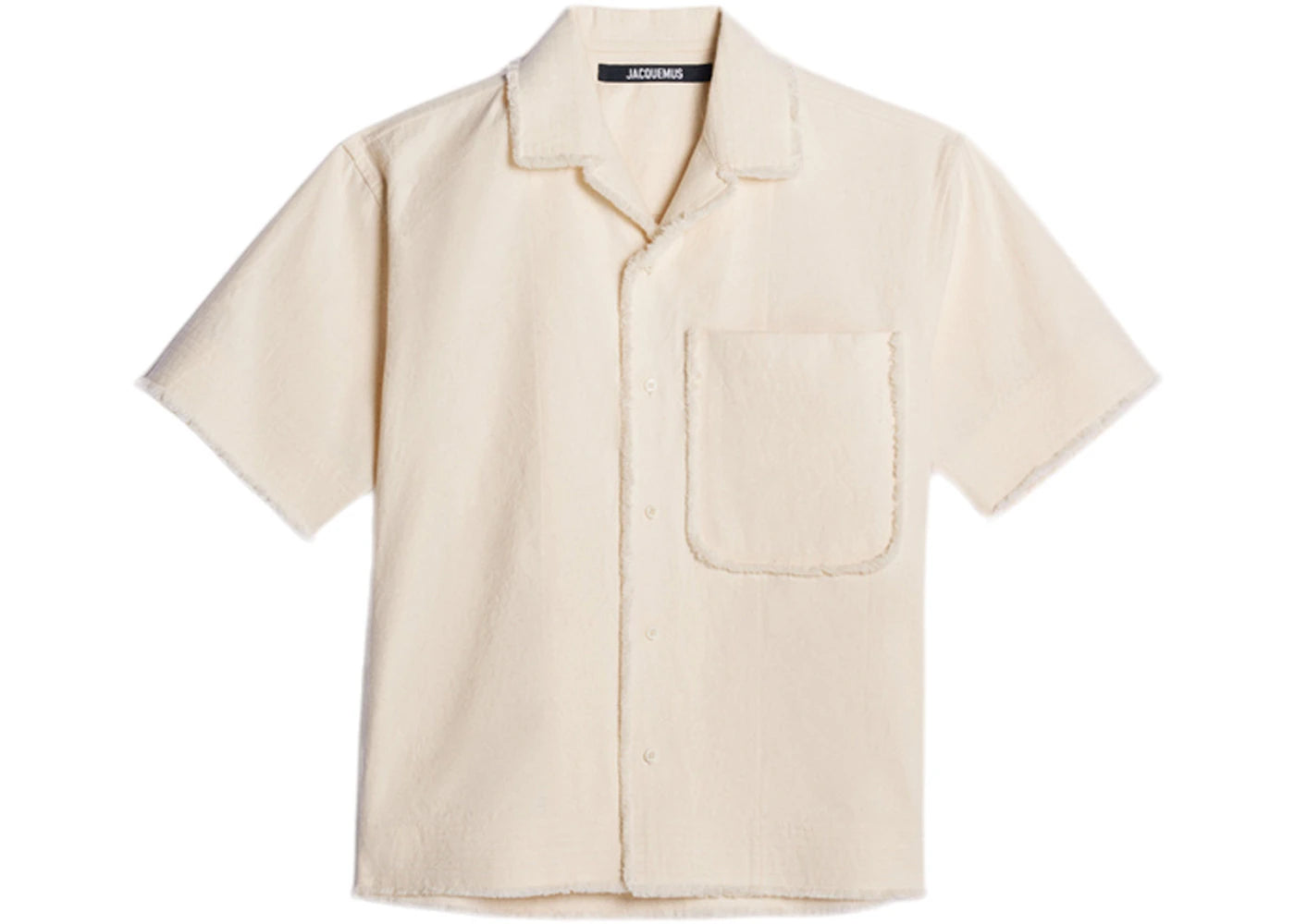 Jacquemus La Chemise Artichaut Boxy Frayed Shirt Off-White