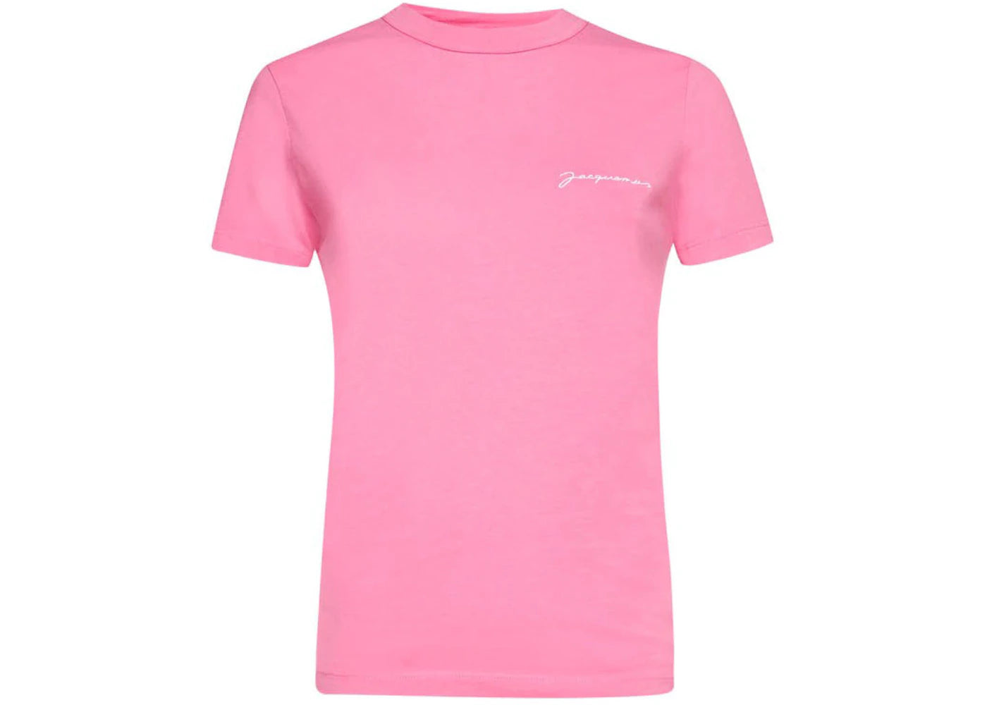 Jacquemus Ladies Embroidered Logo T-Shirt Pink