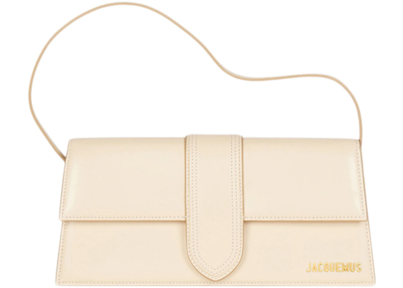 Jacquemus Le Bambino Long Flap Shoulder Bag Ivory