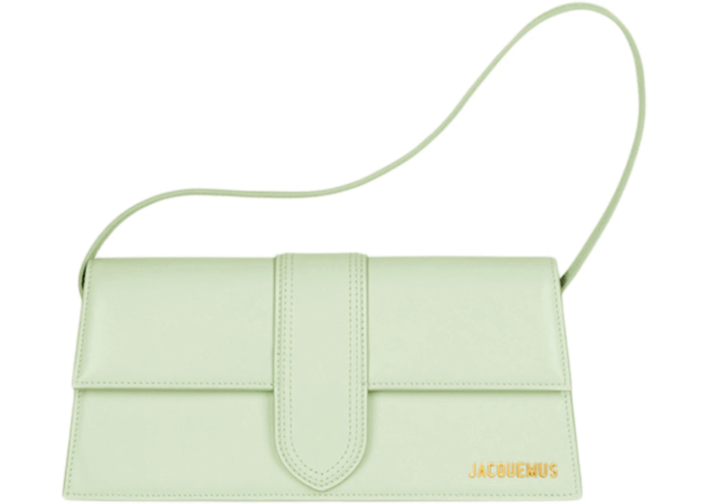 Jacquemus Le Bambino Long Flap Shoulder Bag Light Green