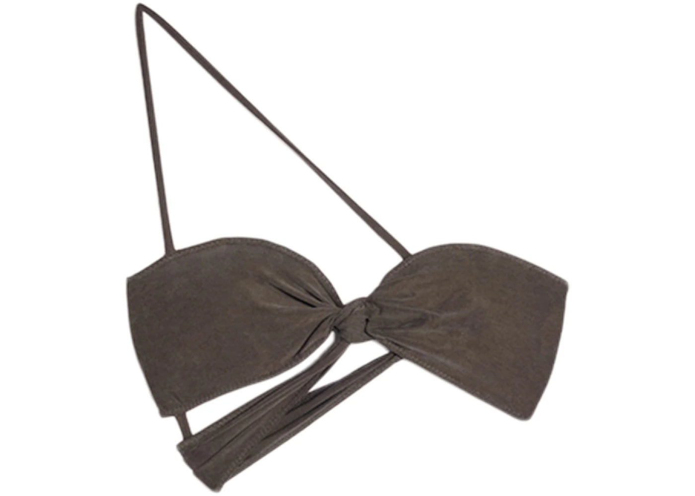 Jacquemus Le Bandeau Espelho Asymmetric Twisted Top Brown