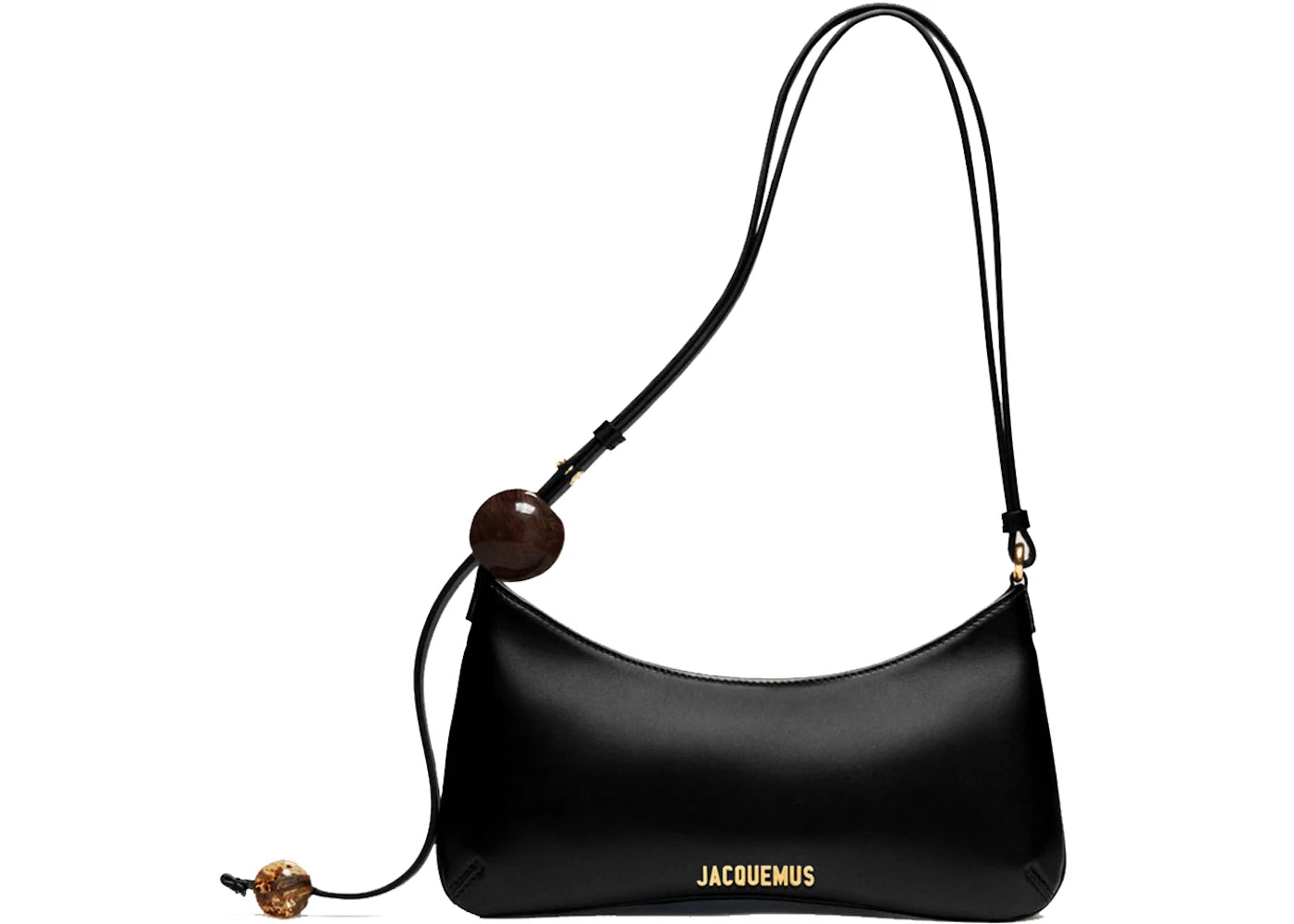 Jacquemus Le Bisou Perle Shoulder Bag Black