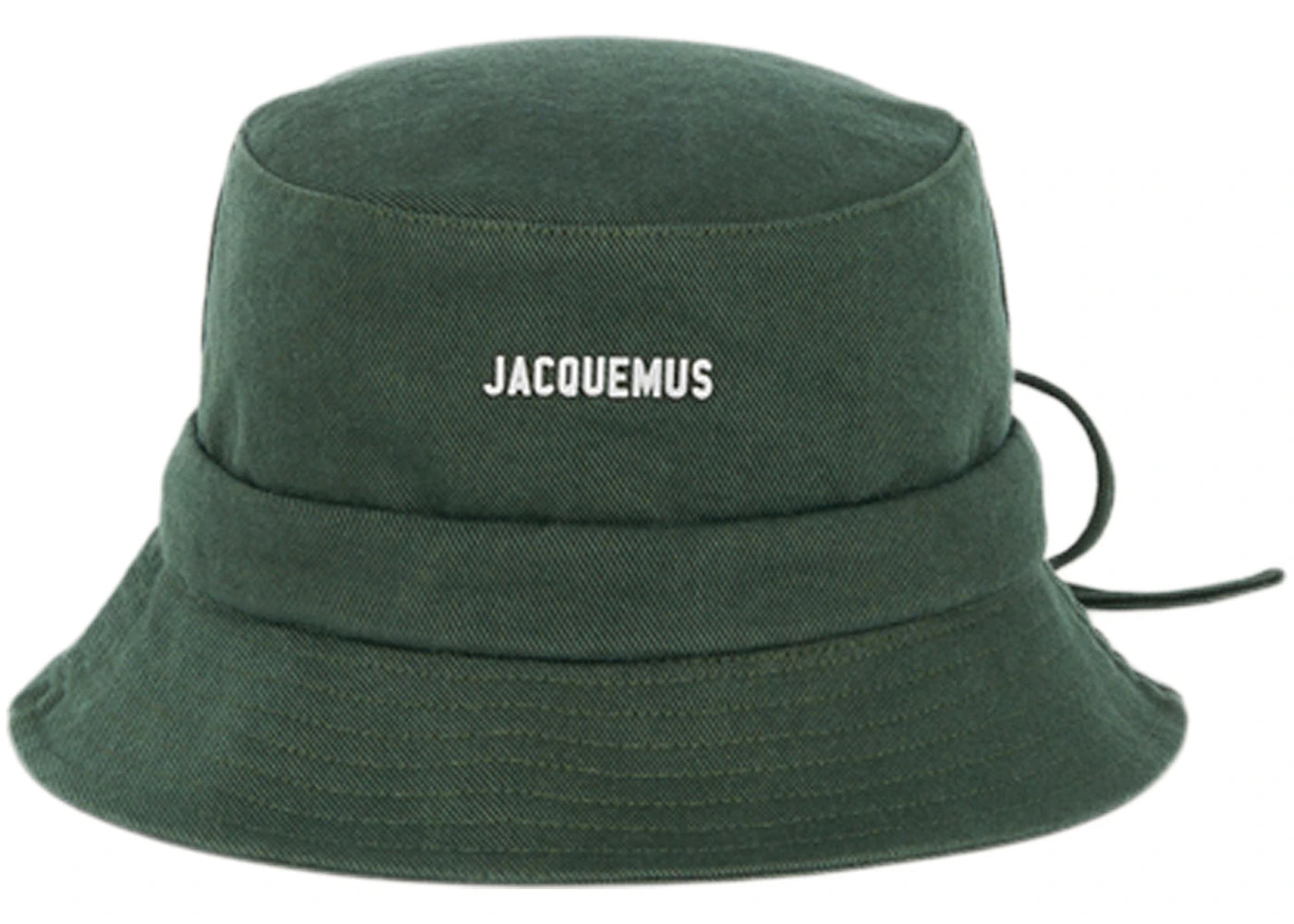 Jacquemus Le Bob Gadjo Bow Knotted Bucket Hat Dark Green