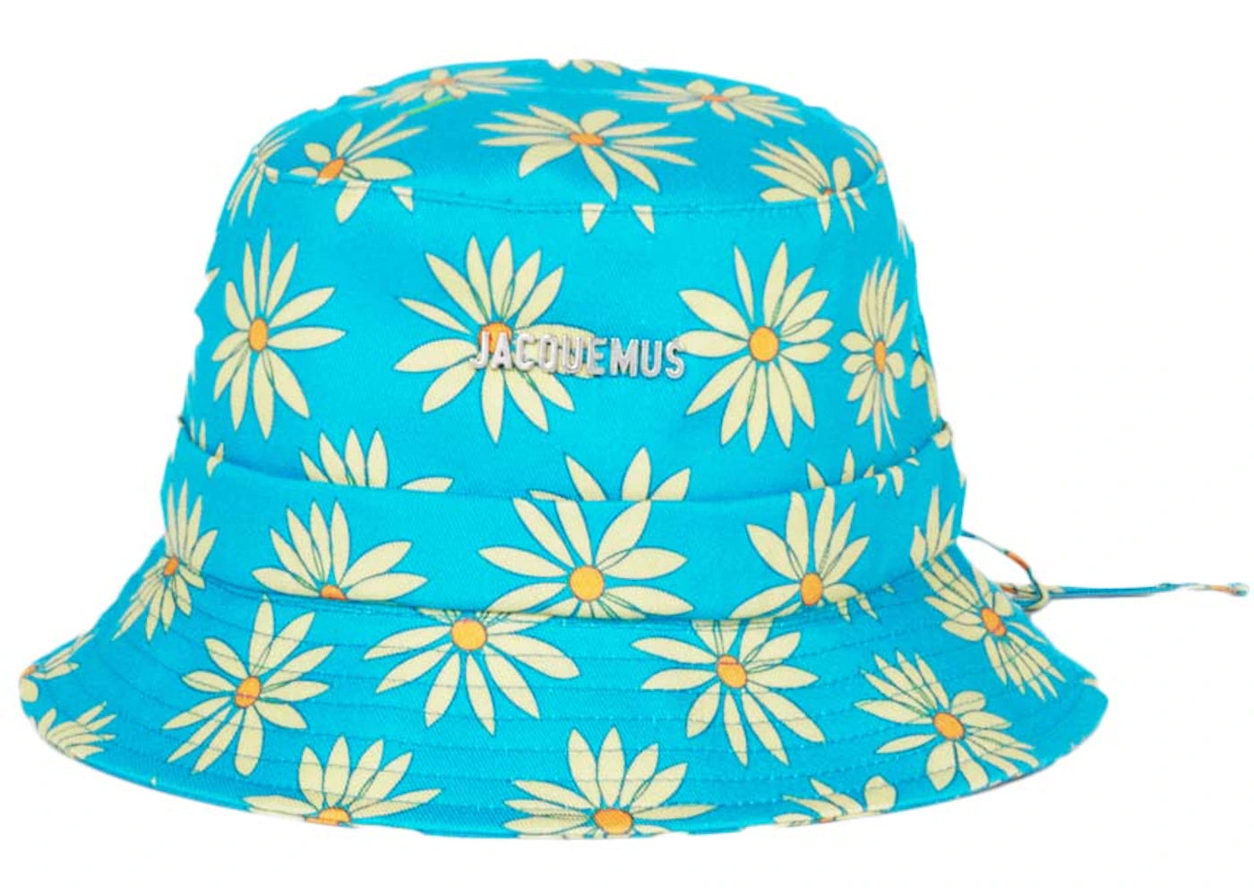 Jacquemus Le Bob Gadjo Daisy Bow Bucket Hat Print Green/Blue Flowers