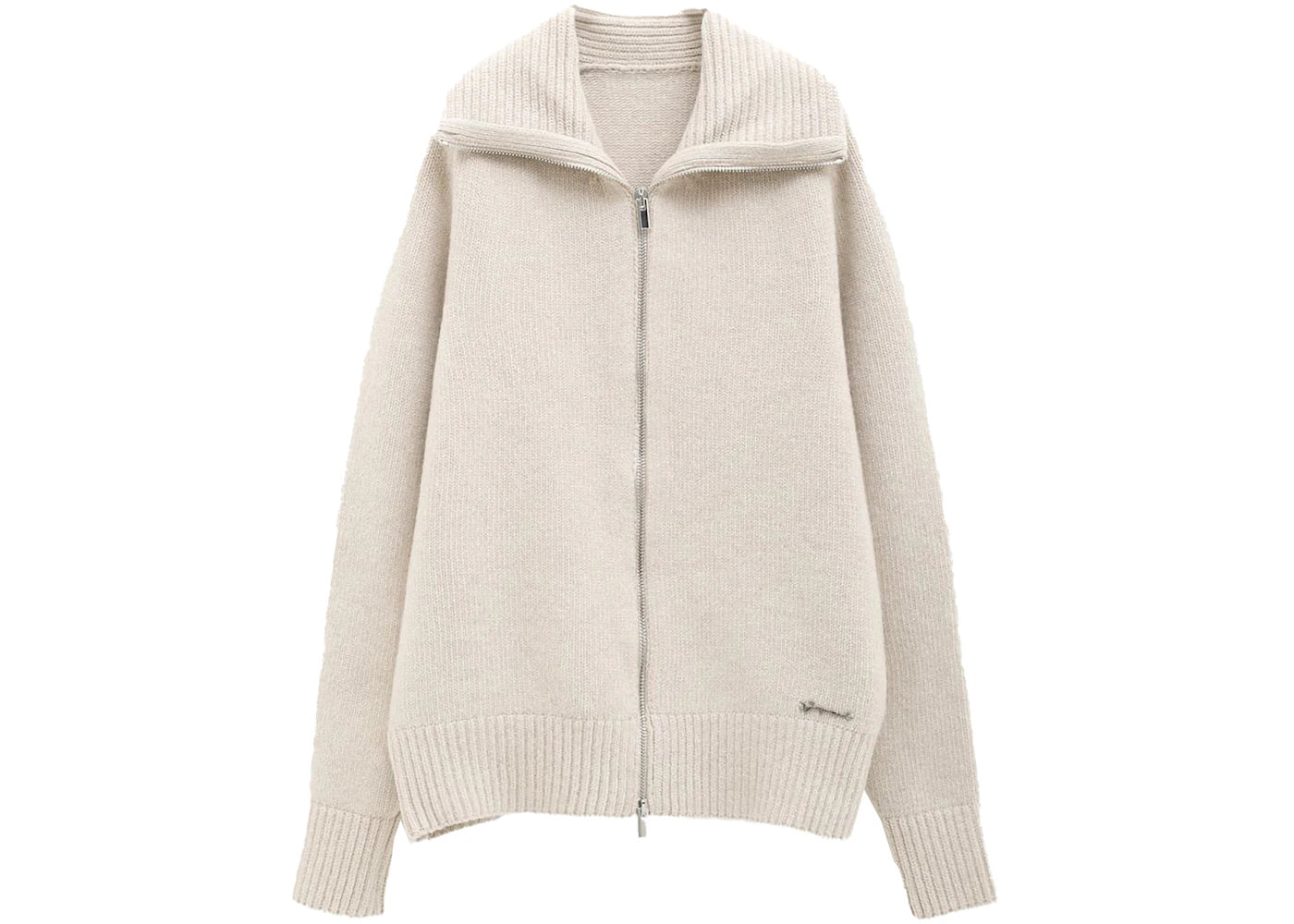 Jacquemus Le Cardigan Meunier Zip Sweater Beige