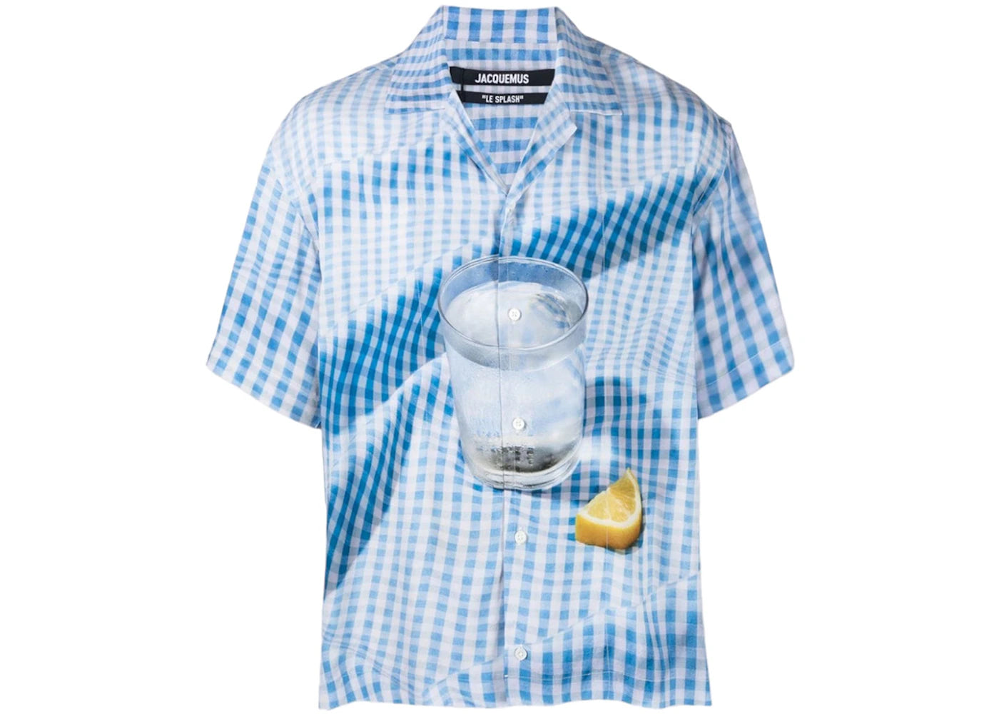 Jacquemus Le Chemise Jean Tablecloth Print Shirt Blue