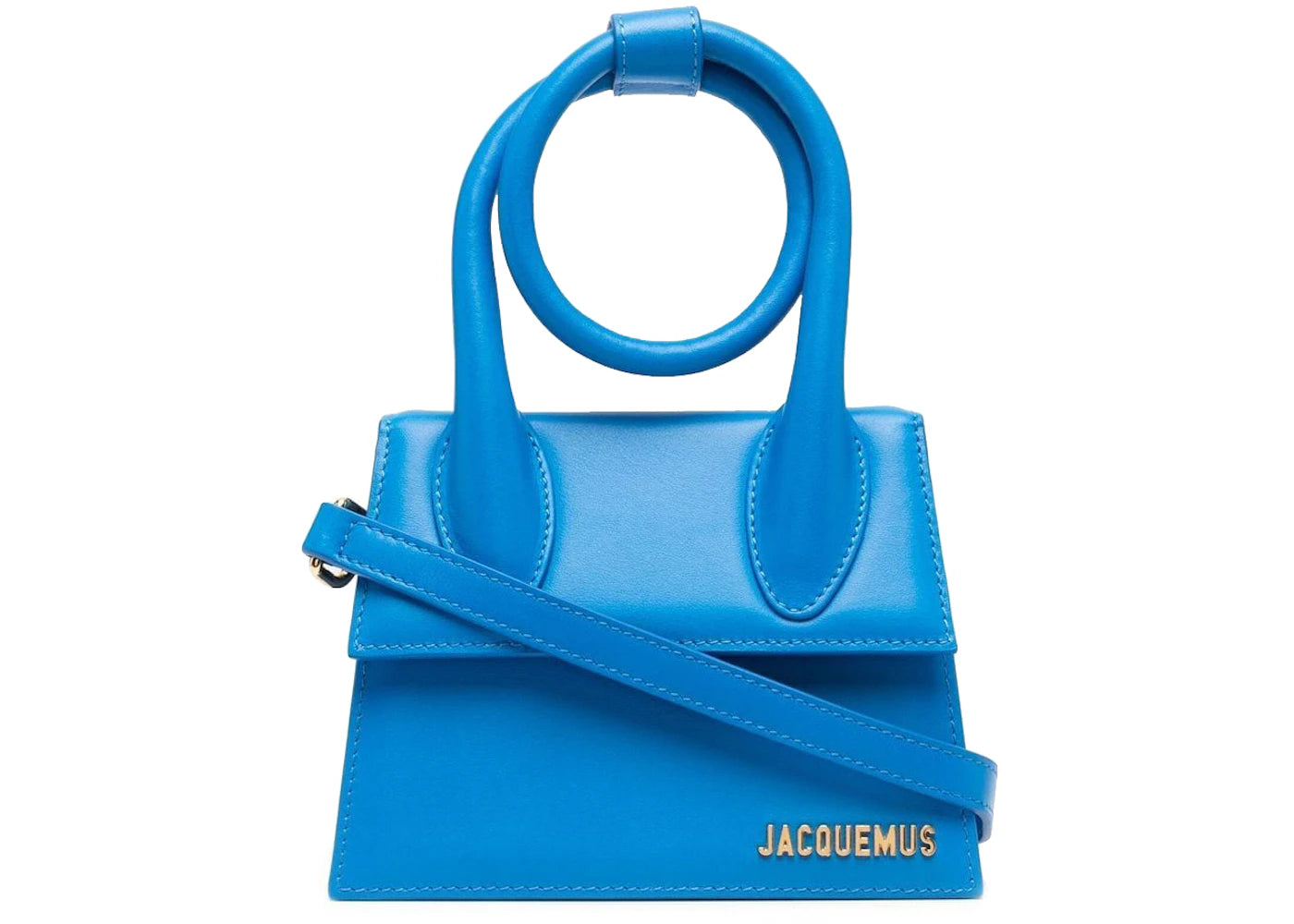 Jacquemus Le Chiquito Noeud Coiled Handbag Blue