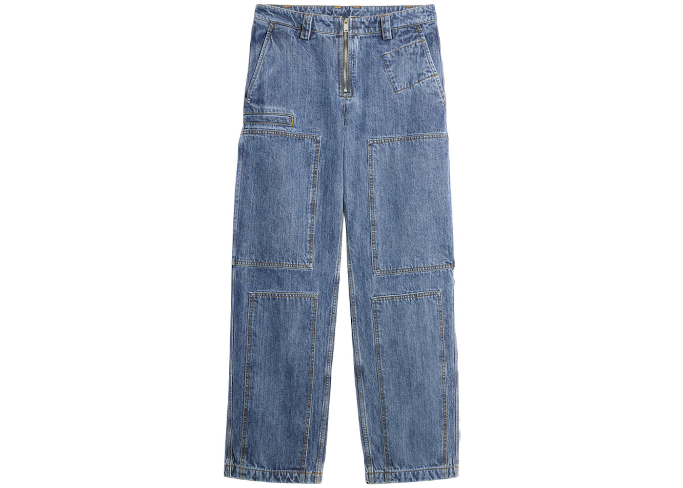 Jacquemus Le De Nimes Cargo Jeans Blue/Tabac