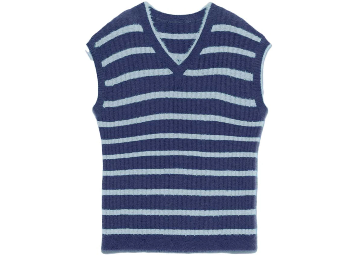 Jacquemus Le Gilet Neve Fluffy Striped Pullover Vest Multi Blue
