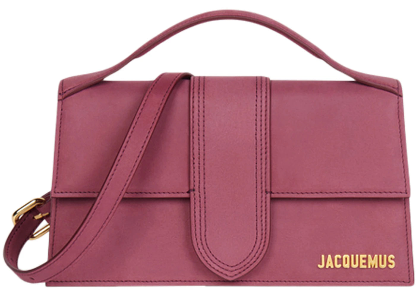 Jacquemus Le Grand Bambino Crossbody Flap Bag Burgundy