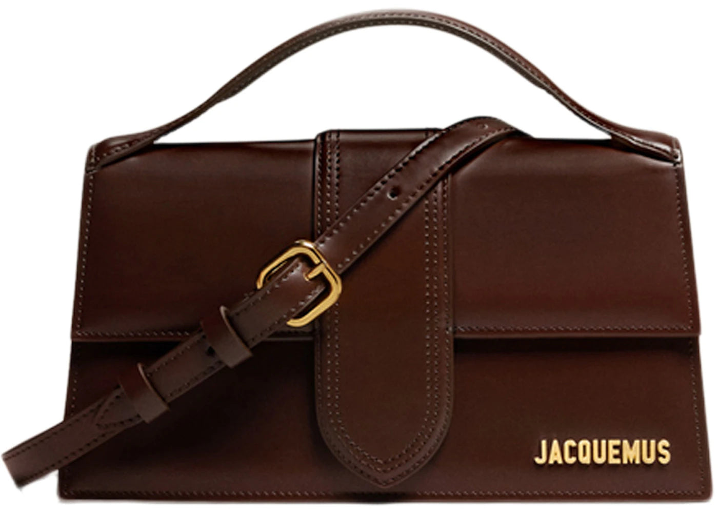 Jacquemus Le Grand Bambino Crossbody Flap Bag Dark Brown