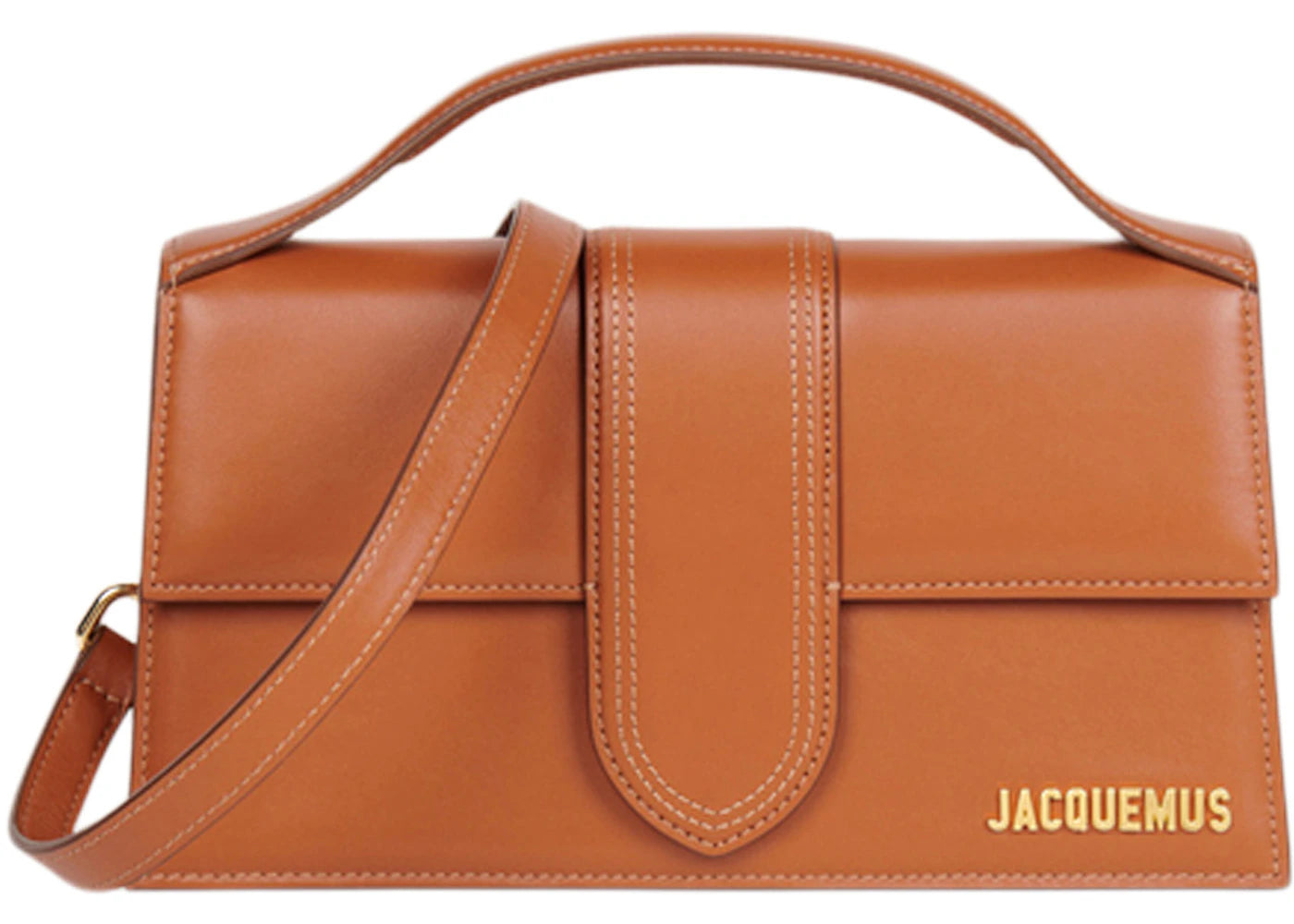 Jacquemus Le Grand Bambino Crossbody Flap Bag Light Brown