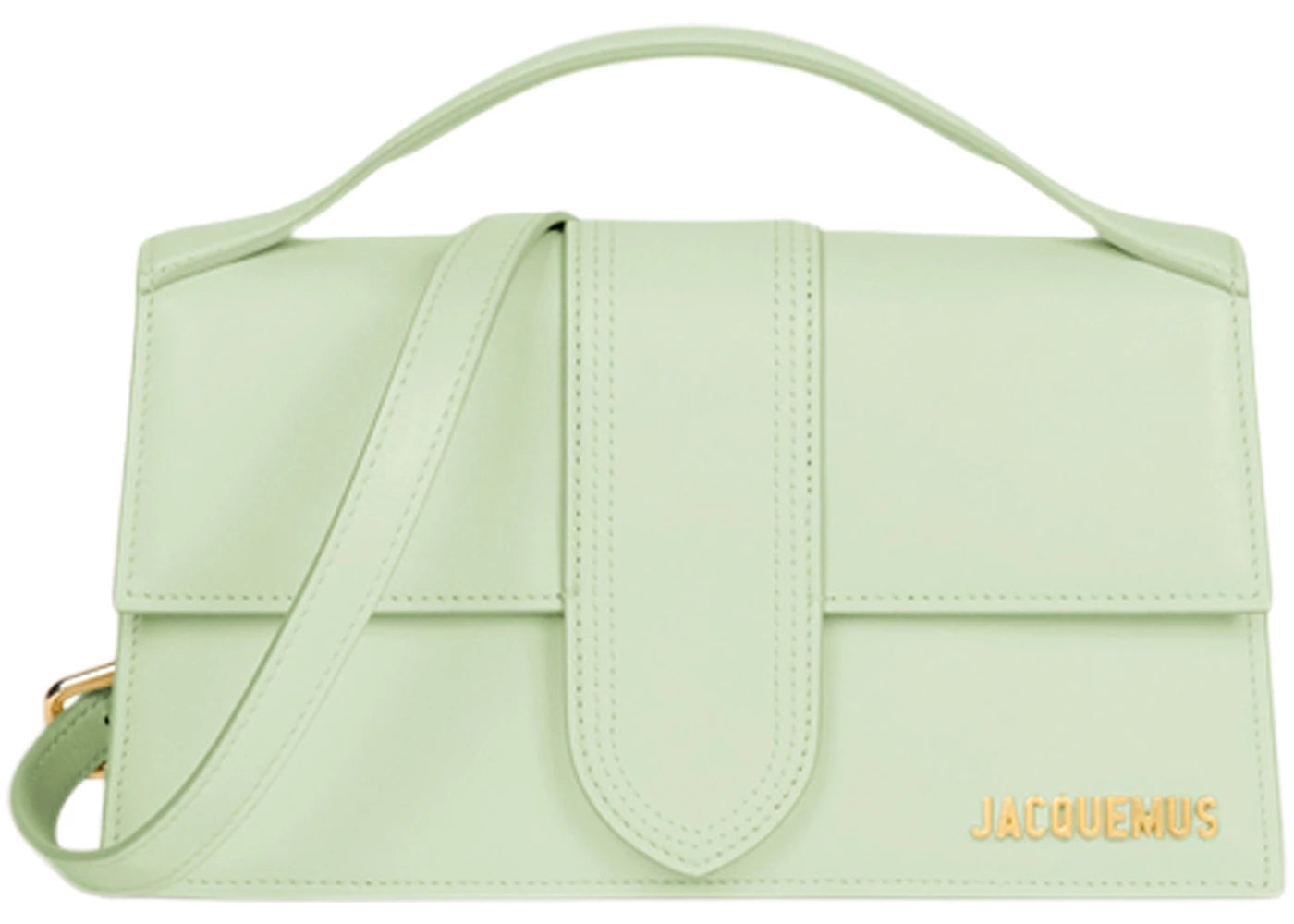 Jacquemus Le Grand Bambino Crossbody Flap Bag Light Green