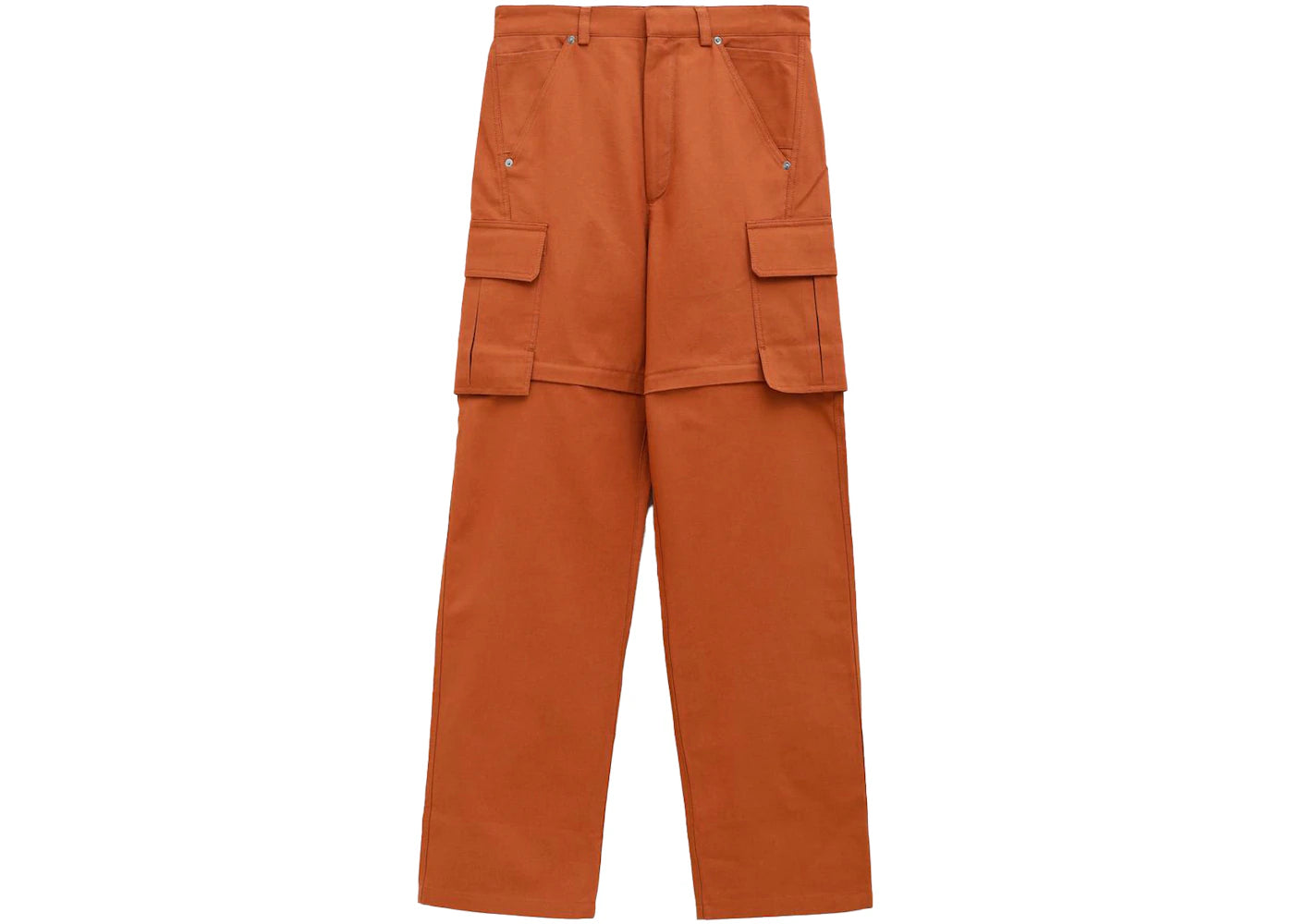 Jacquemus Le Pantalon Peche Convertible Cargo Pants Terracotta