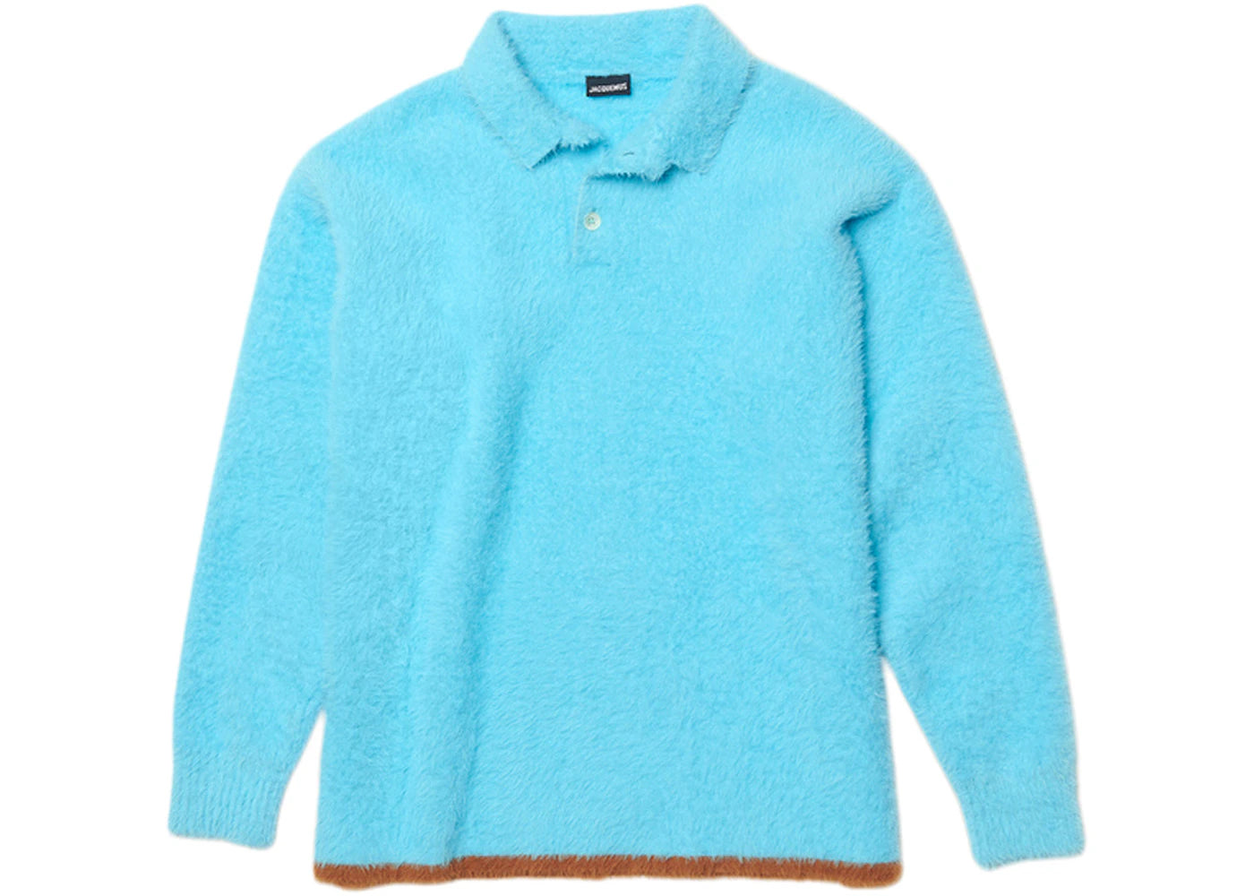 Jacquemus Le Polo Neve Fluffy Longsleeve Polo Light Blue