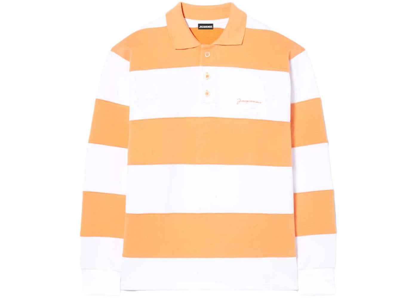 Jacquemus Le Polo Rayures Striped Rugby Shirt Multi Orange