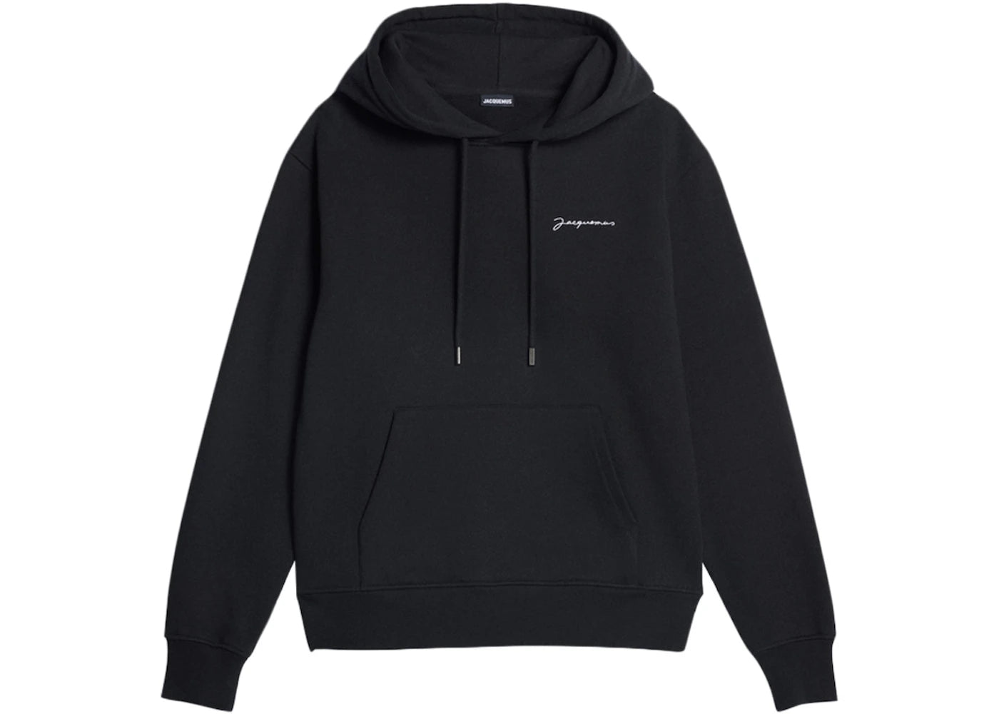 Jacquemus Le Sweatshirt Brode Embroidered Logo Regular Fit Hoodie Black/White