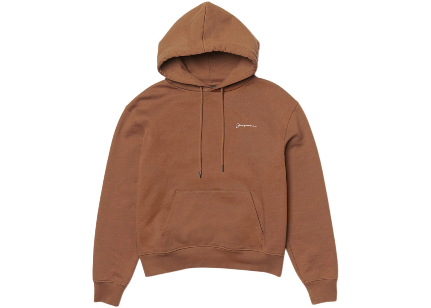 Jacquemus Le Sweatshirt Brode Embroidered Logo Regular Fit Hoodie Brown