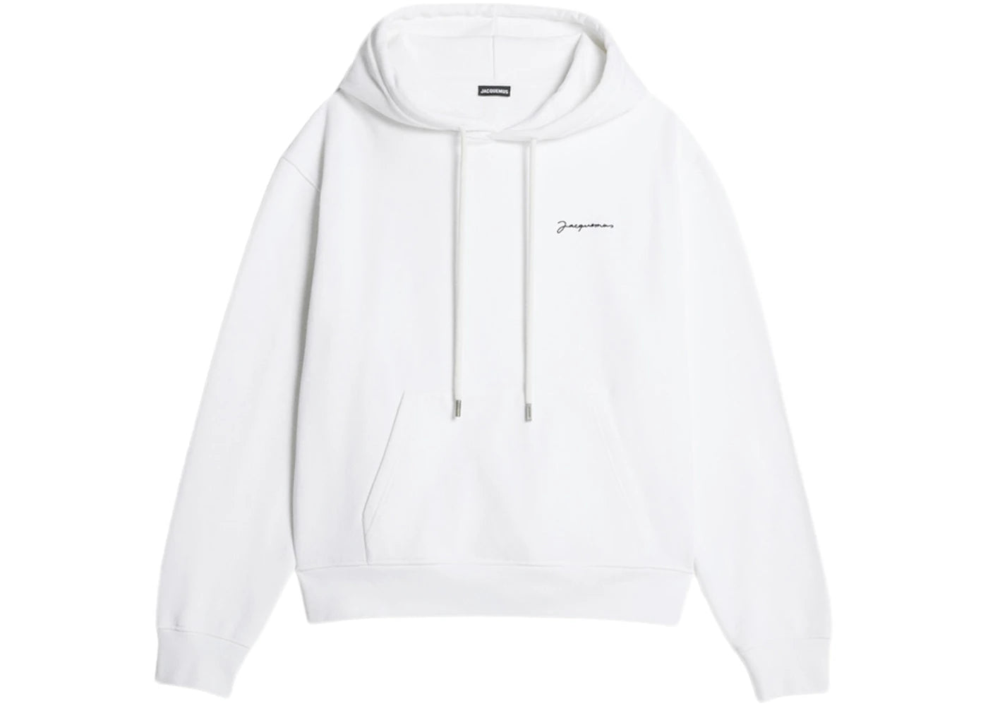 Jacquemus Le Sweatshirt Brode Embroidered Logo Regular Fit Hoodie White/Black