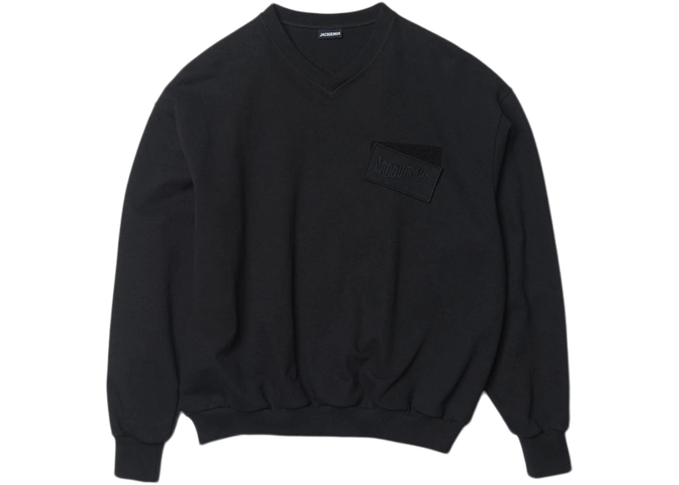 Jacquemus Le Sweatshirt Santon Wavey Logo Regular Fit Sweatshirt Black