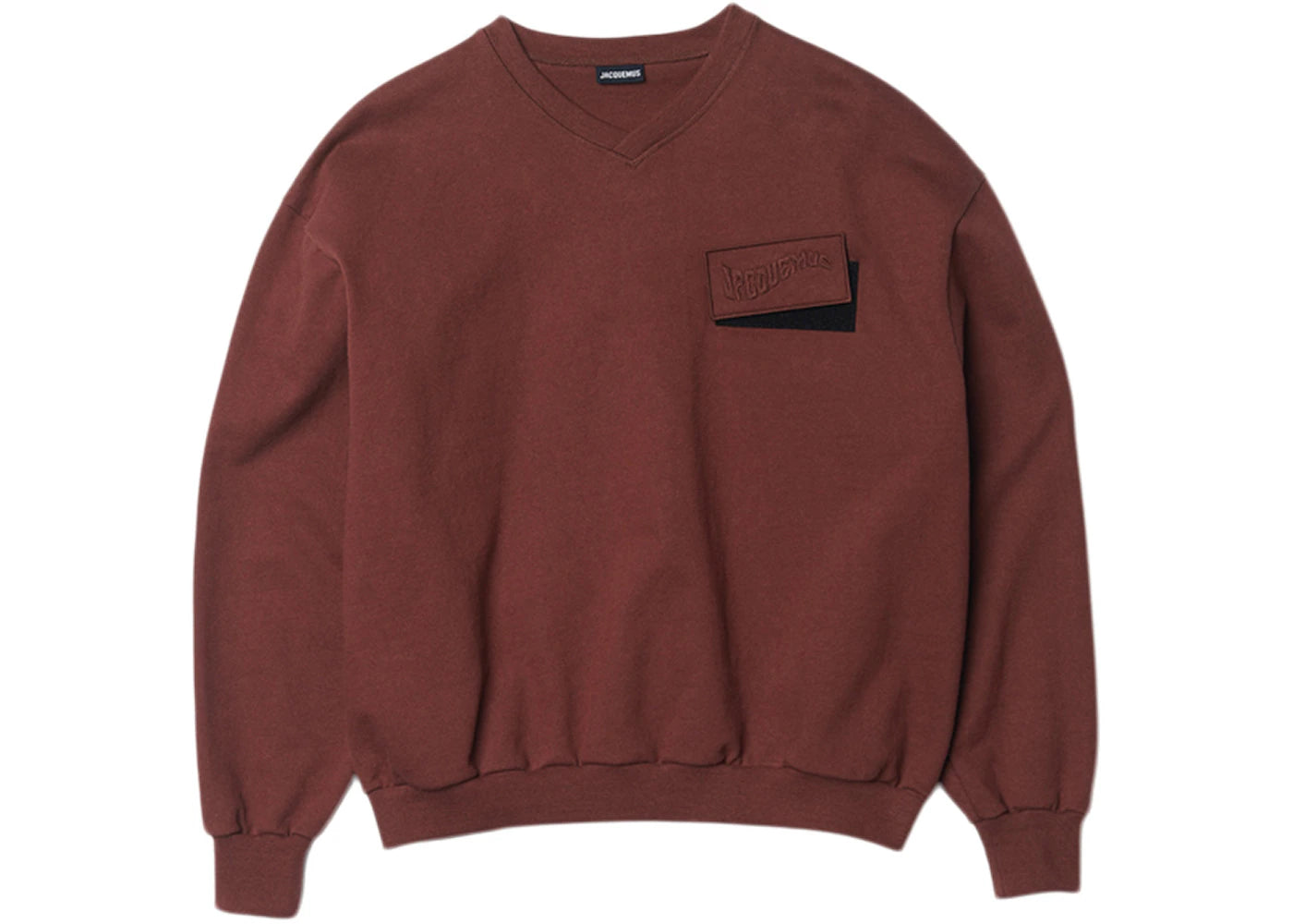 Jacquemus Le Sweatshirt Santon Wavey Logo Regular Fit Sweatshirt Dark Brown