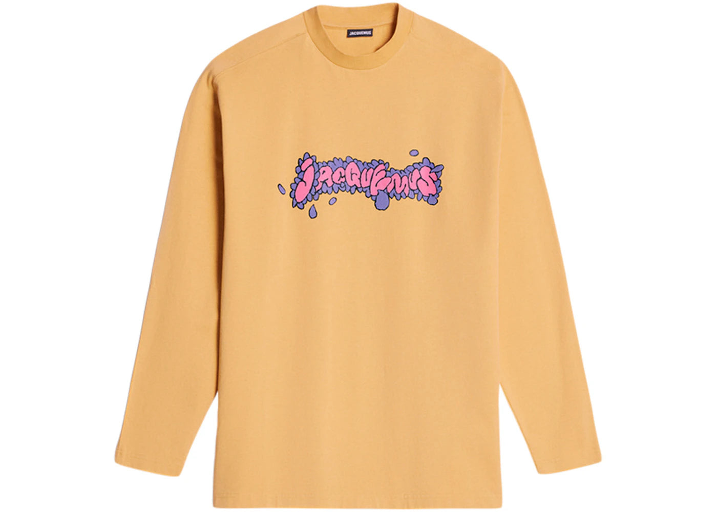 Jacquemus Le T-Shirt Desenho Manches Longues Daisy Logo Long Sleeve T-shirt Print Marguerite Yellow