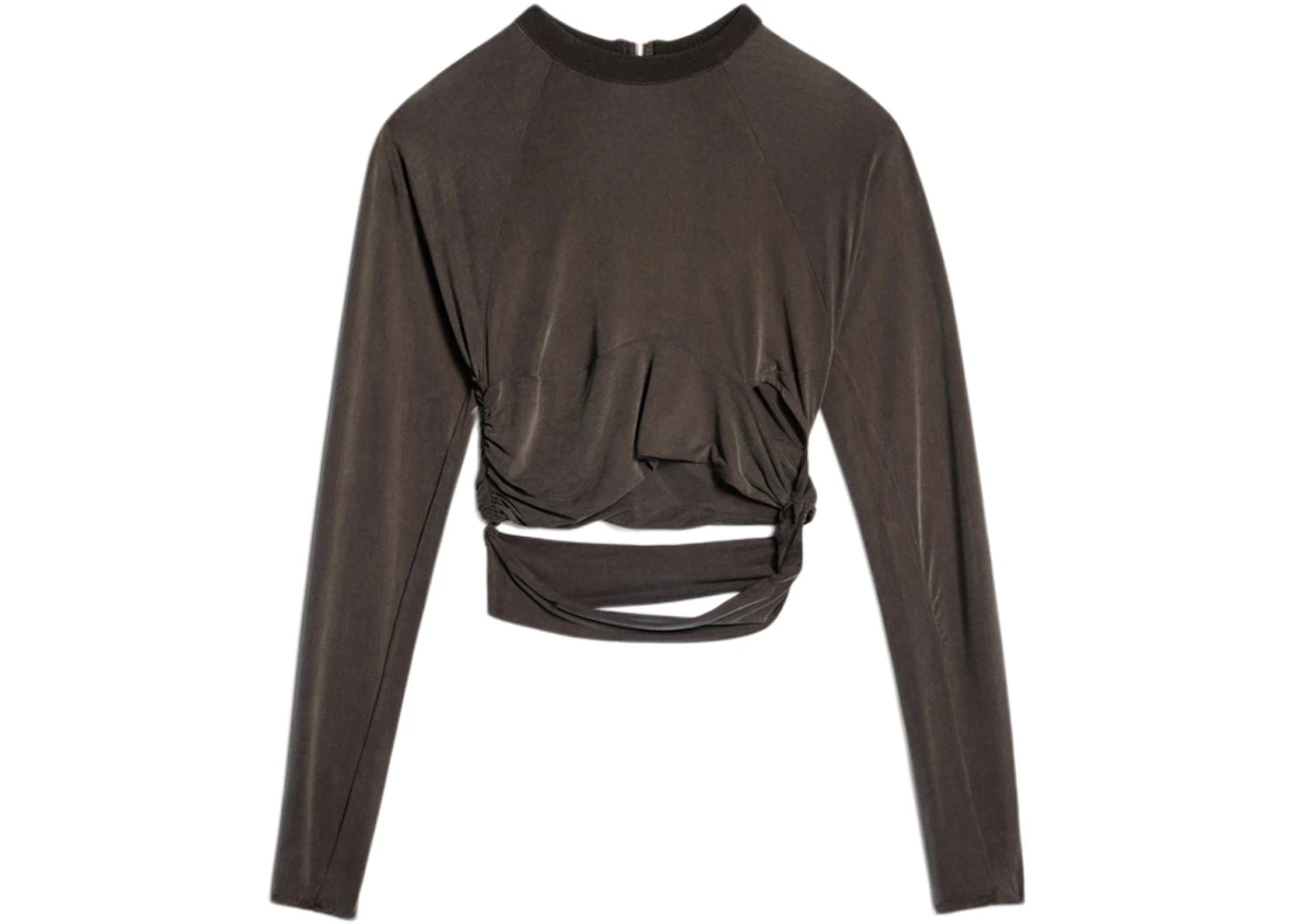 Jacquemus Le T-Shirt Espelho Knotted Cut-Out T-shirt Brown