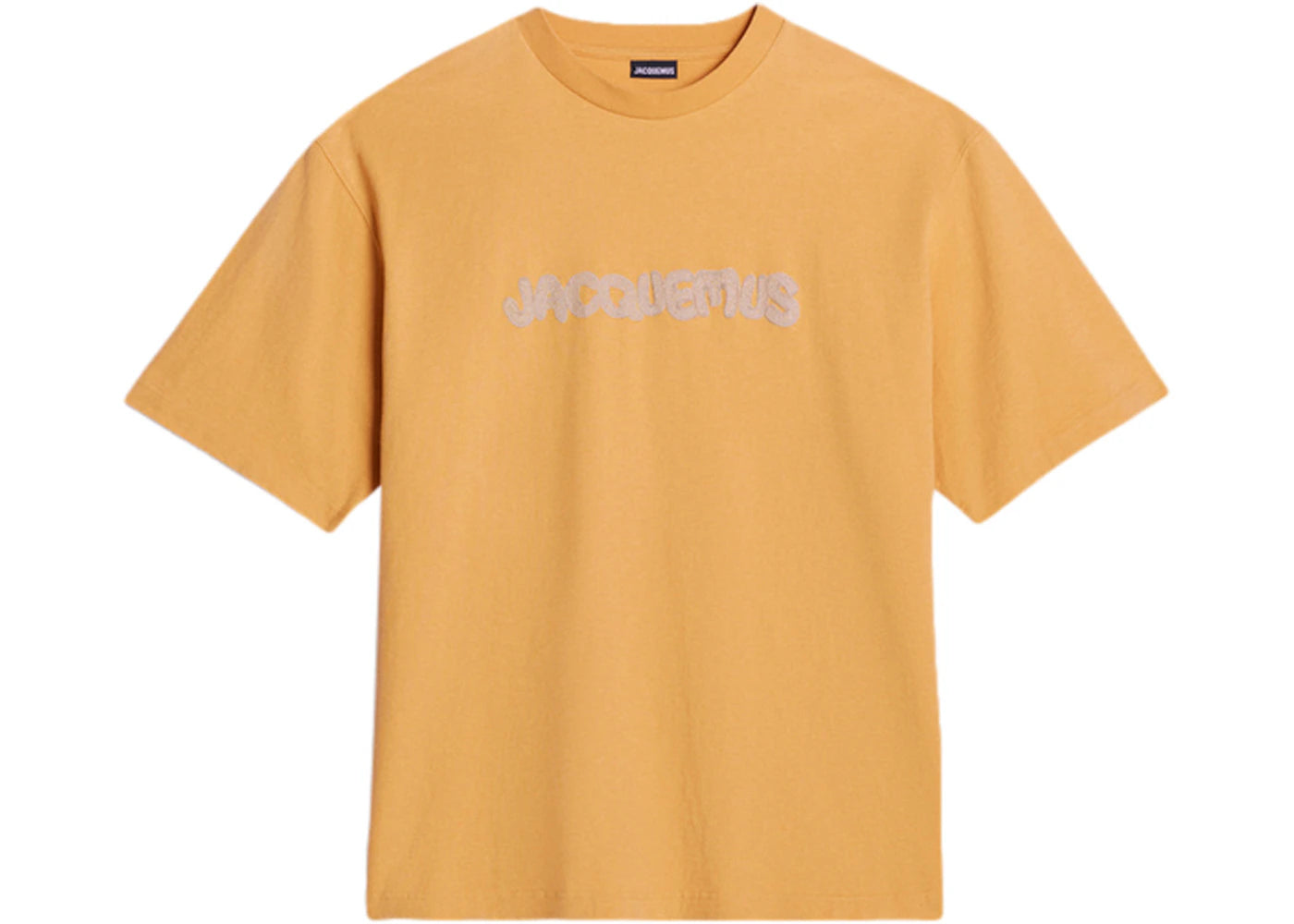 Jacquemus Le T-Shirt Raphia Logo T-shirt Print Macrame Logo Yellow