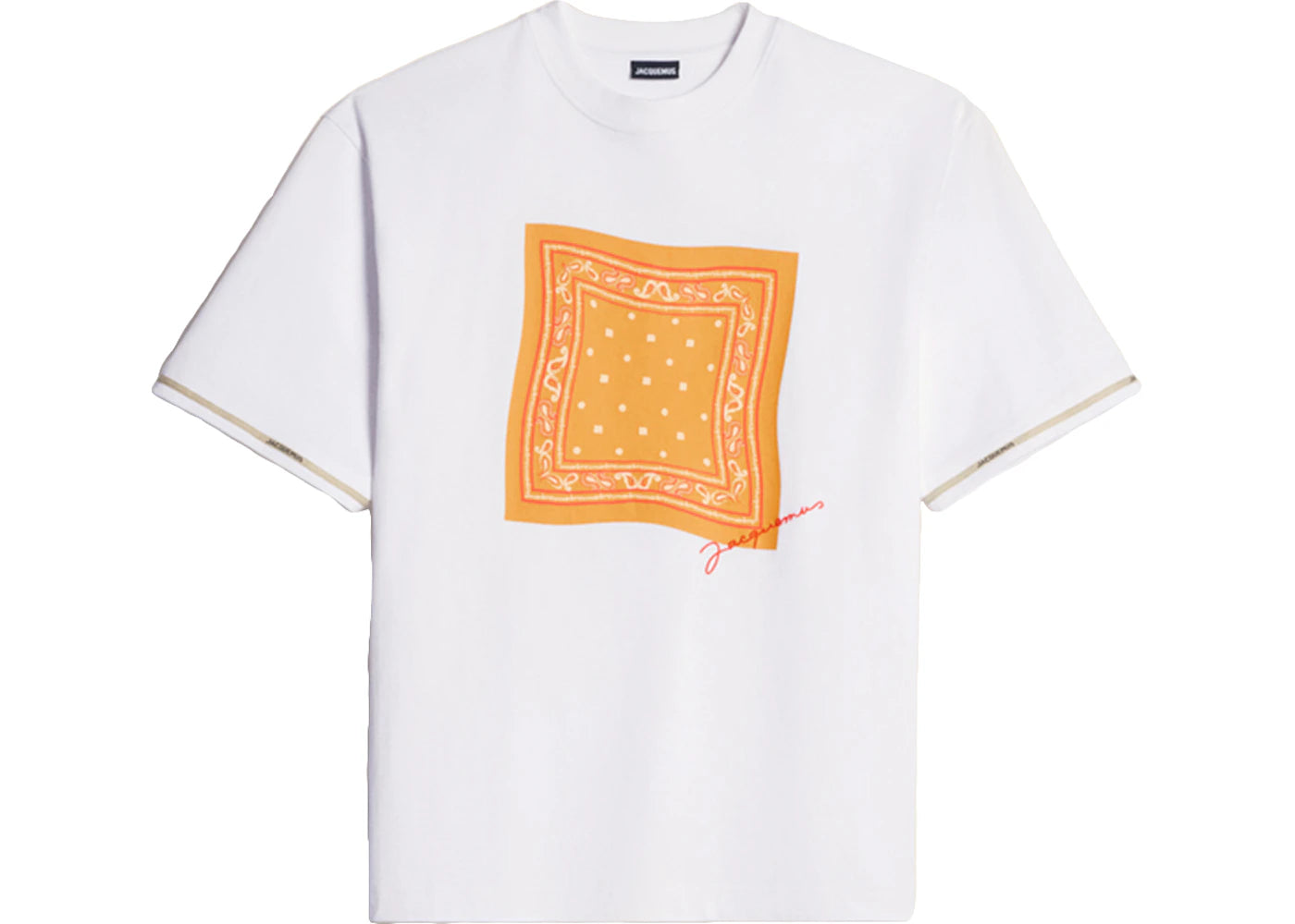 Jacquemus Le T-Shirt Toalha Banadana Logo T-shirt Print Bandana White