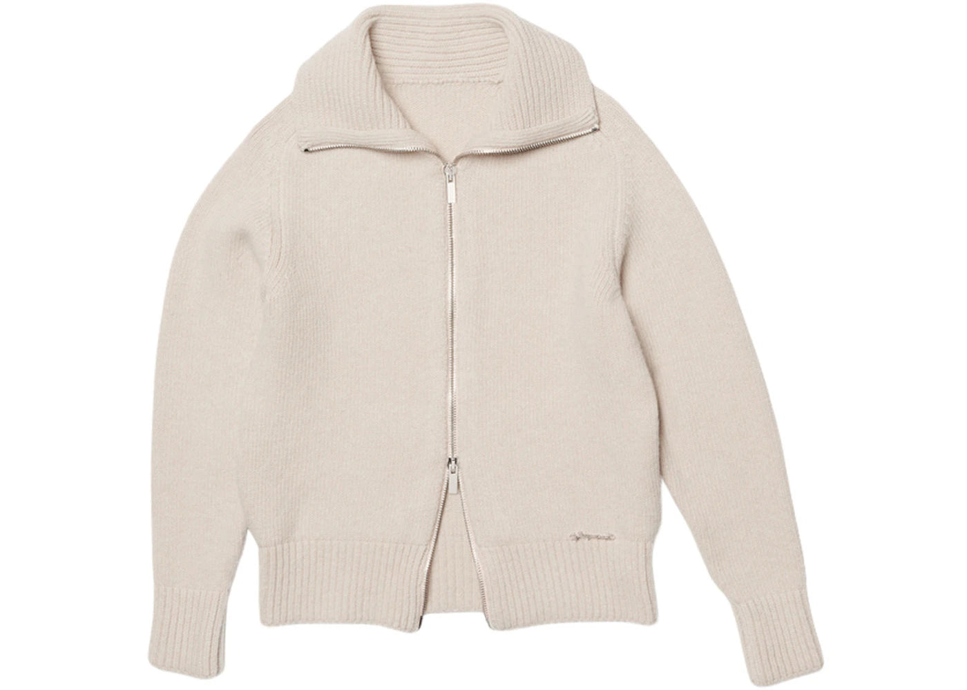 Jacquemus Le cardigan Meunier Zip-Up Cardigan Beige