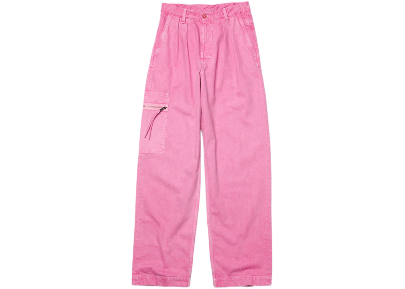 Jacquemus Le de Nimes Bicou Pleated Cargo Jeans Pink/White