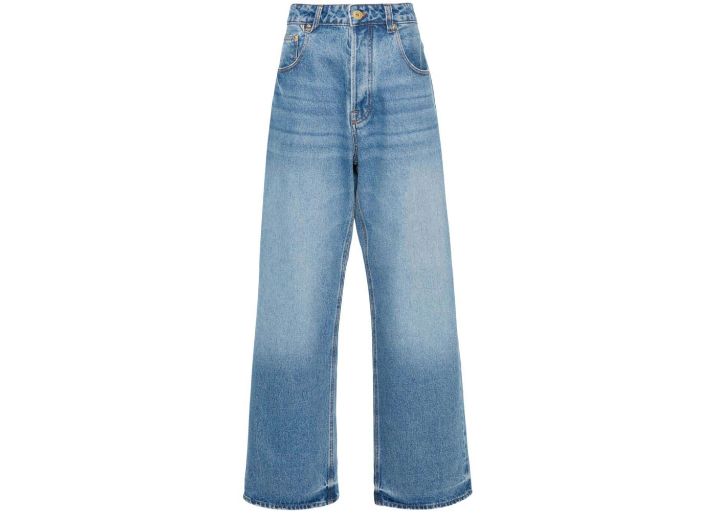 Jacquemus Nimes Mid-Rise Wide Jeans Blue