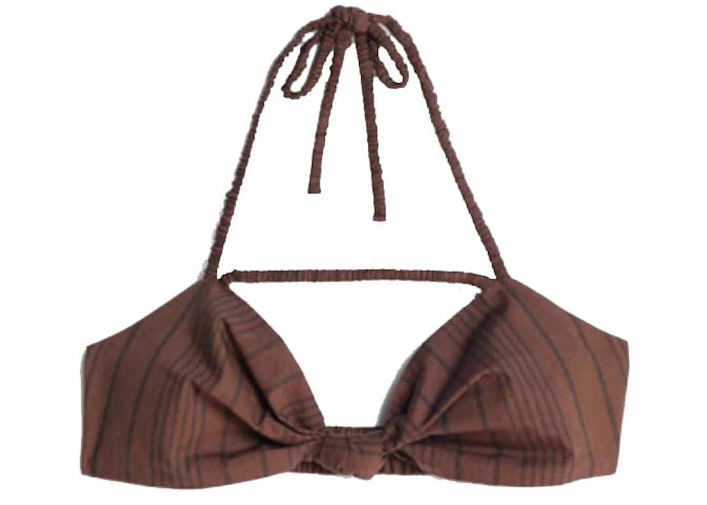 Jacquemus x Tekla La Brassière Brown Stripes