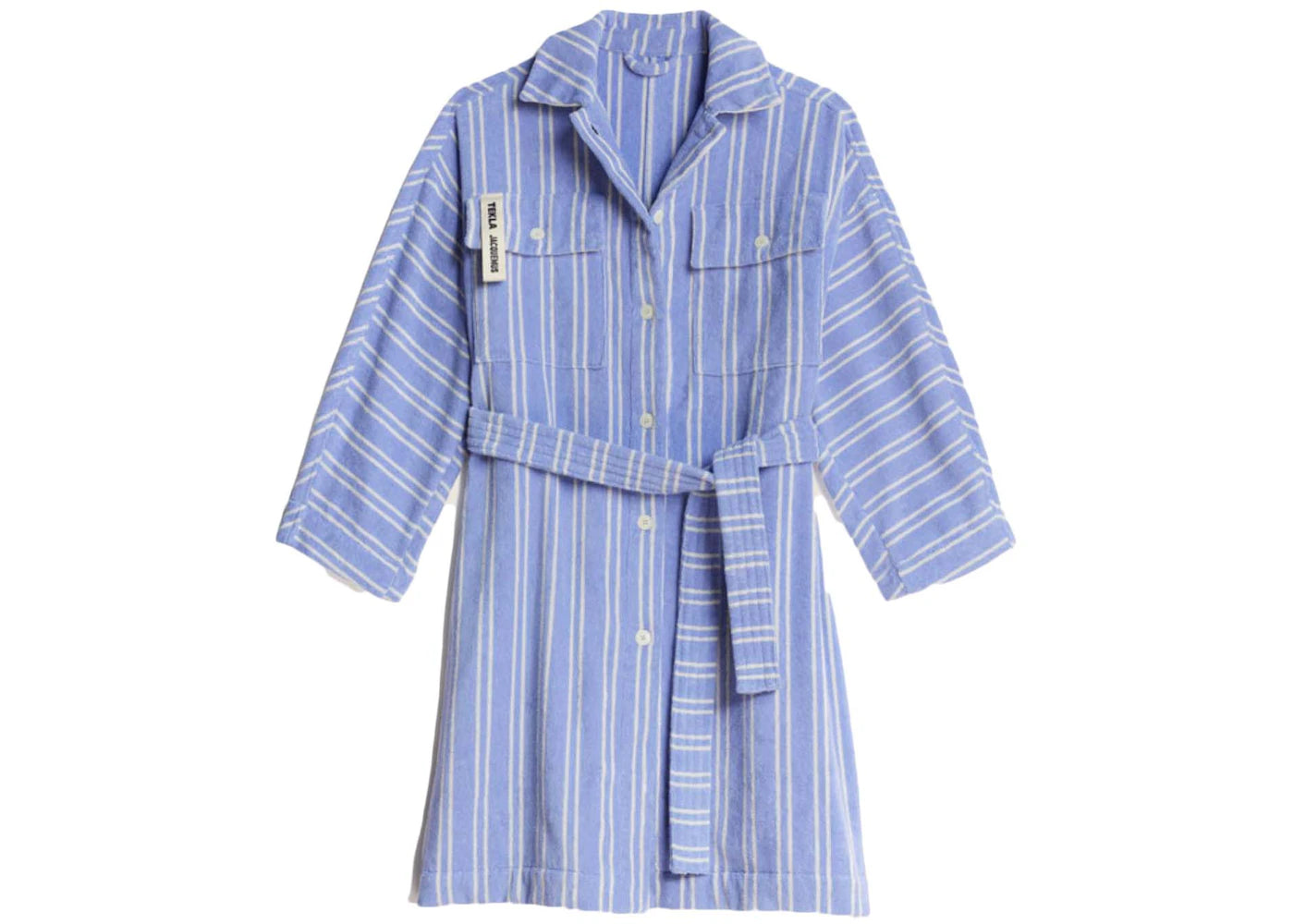 Jacquemus x Tekla Le Peignoir Blue Stripes