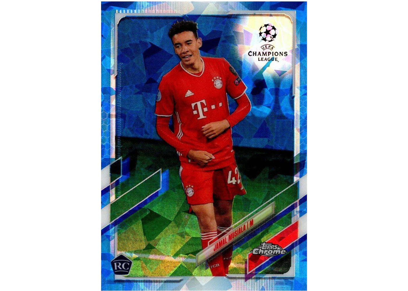 Jamal Musiala 2020 Topps Chrome Champions League Sapphire Rookie #81 (Ungraded)
