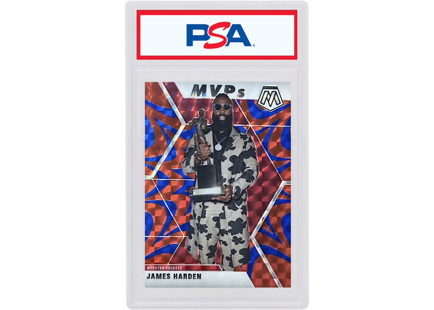 James Harden 2019 Panini Mosaic MVP's Reactive Blue #296 (PSA or BGS Graded)