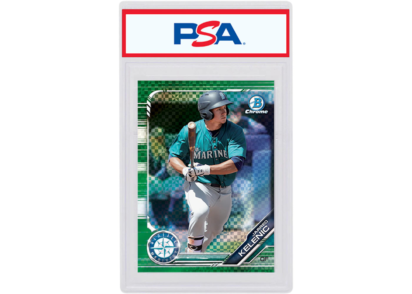 Jarred Kelenic 2019 Bowman Chrome X Green X-Fractor /31 BCP-167 (PSA or BGS Graded)