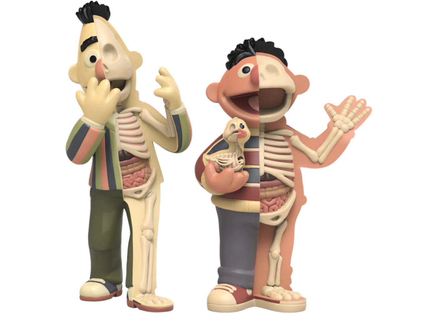 Jason Freeny XXRAY Plus Bert & Ernie Retro Edition Figure