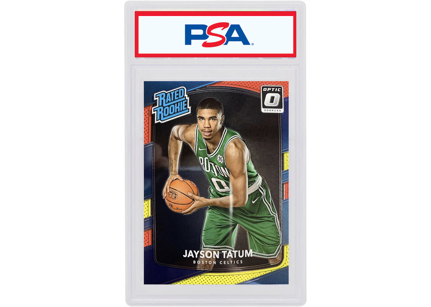 Jayson Tatum 2017 Donruss Optic Rookie Red/Yellow #198 (PSA or BGS Graded)