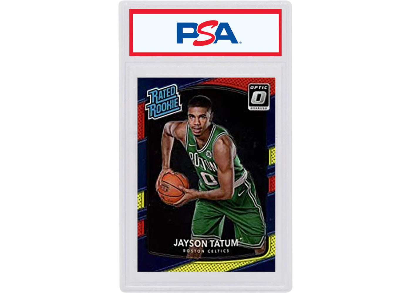 Jayson Tatum 2017 Panini Donruss Optic Rookie Red/Yellow #198 (PSA or BGS Graded)