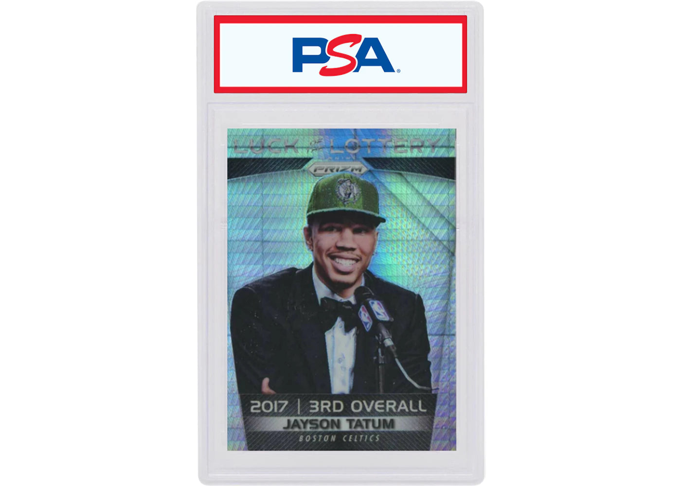 Jayson Tatum 2017 Panini Prizm Luck of the Lottery Rookie Hyper #JAT (PSA or BGS Graded)