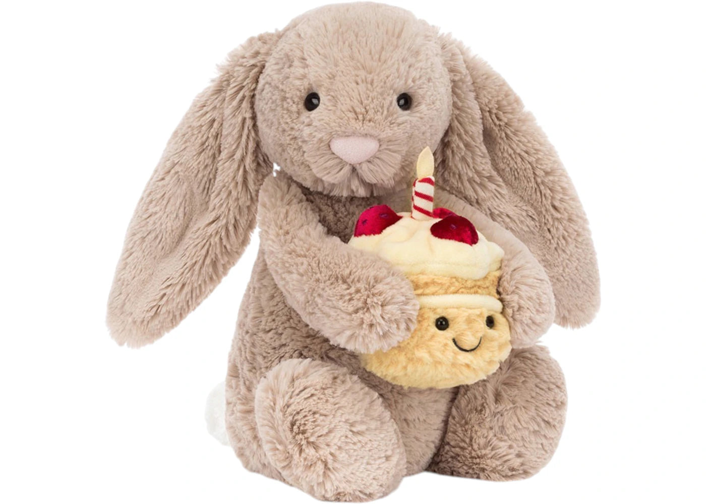 Jellycat Bashful Beige Bunny 'Birthday' Plush