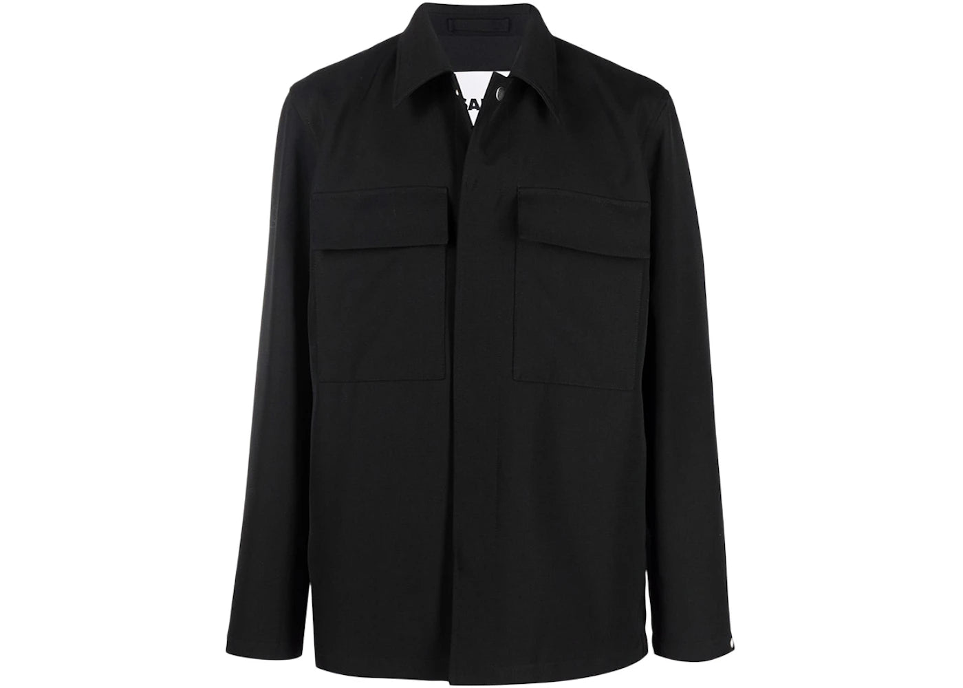 Jil Sander Oversized V-Neck Pullover Shirt Dark Blue