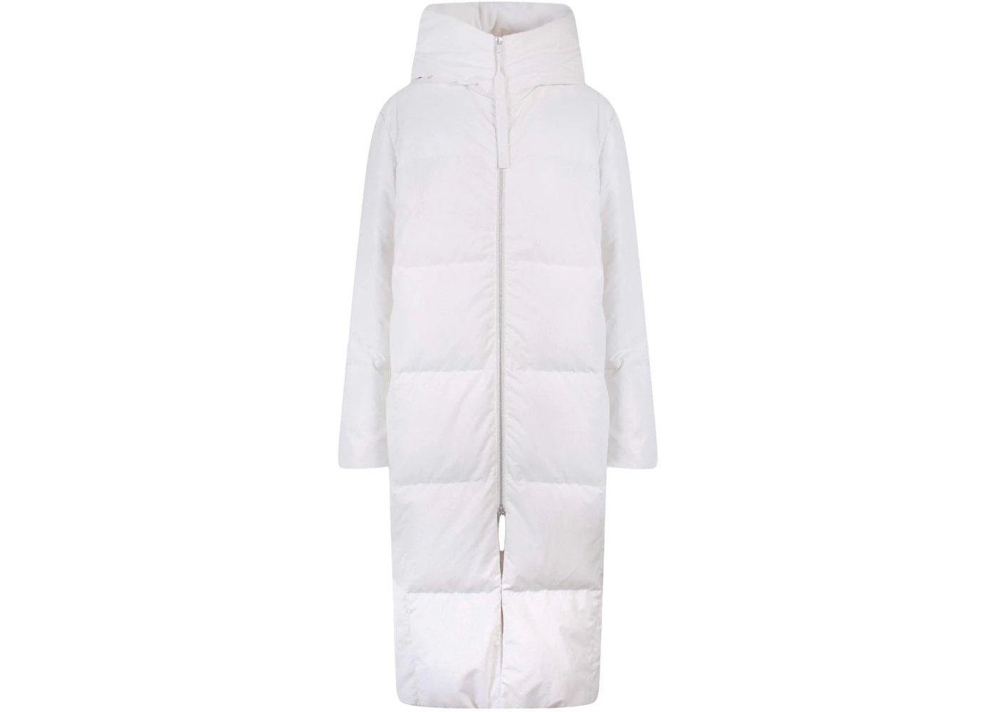 Jil Sander Woman Padded Hooded Long Jacket Beige