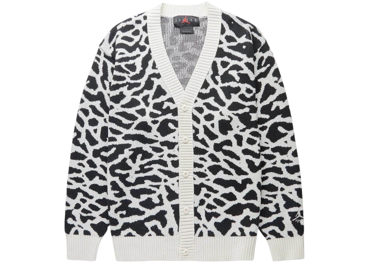 Jordan Flight Heritage Cardigan Sweater White/Black