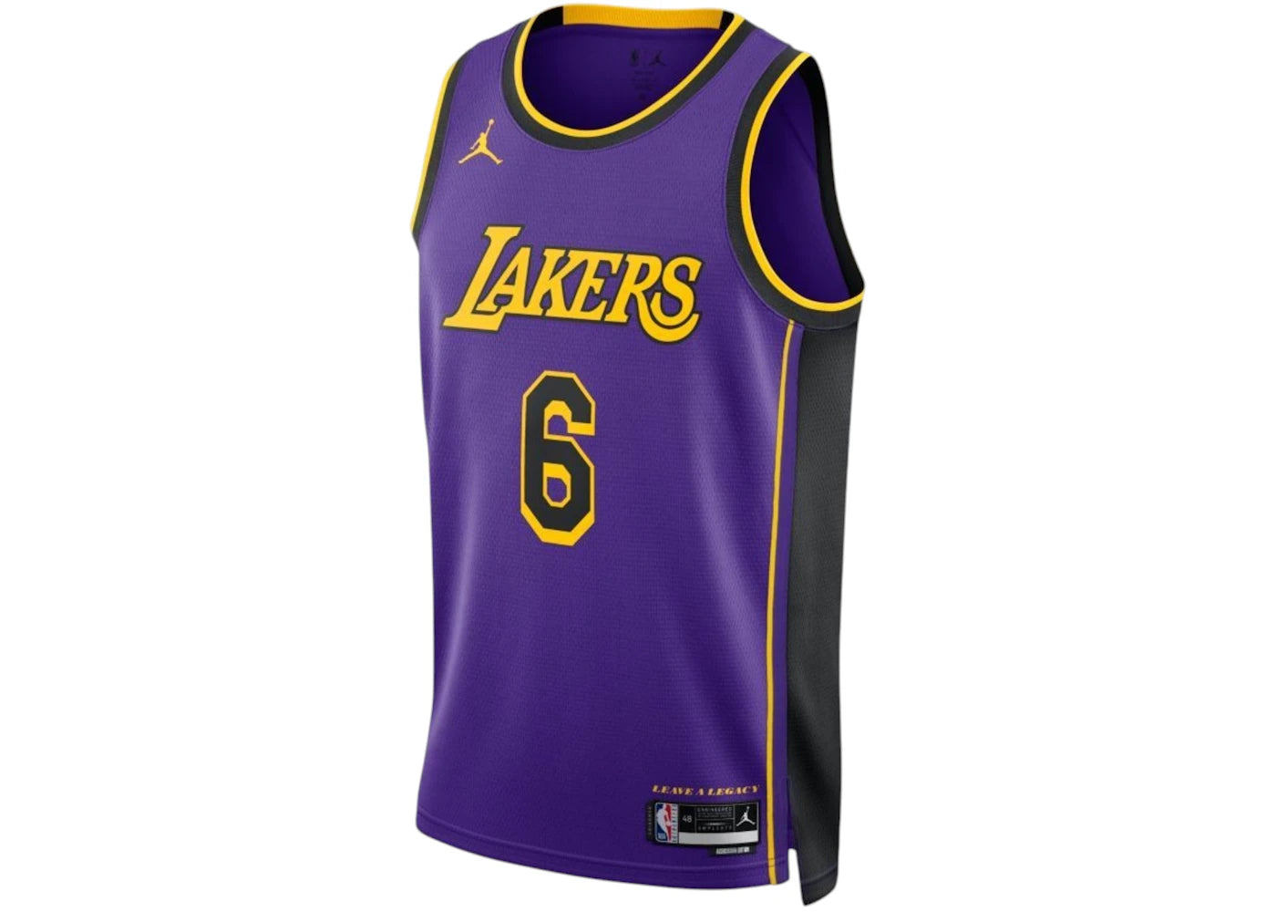 Jordan Lakers Lebron James 2022 Dri-Fit Jersey Purple