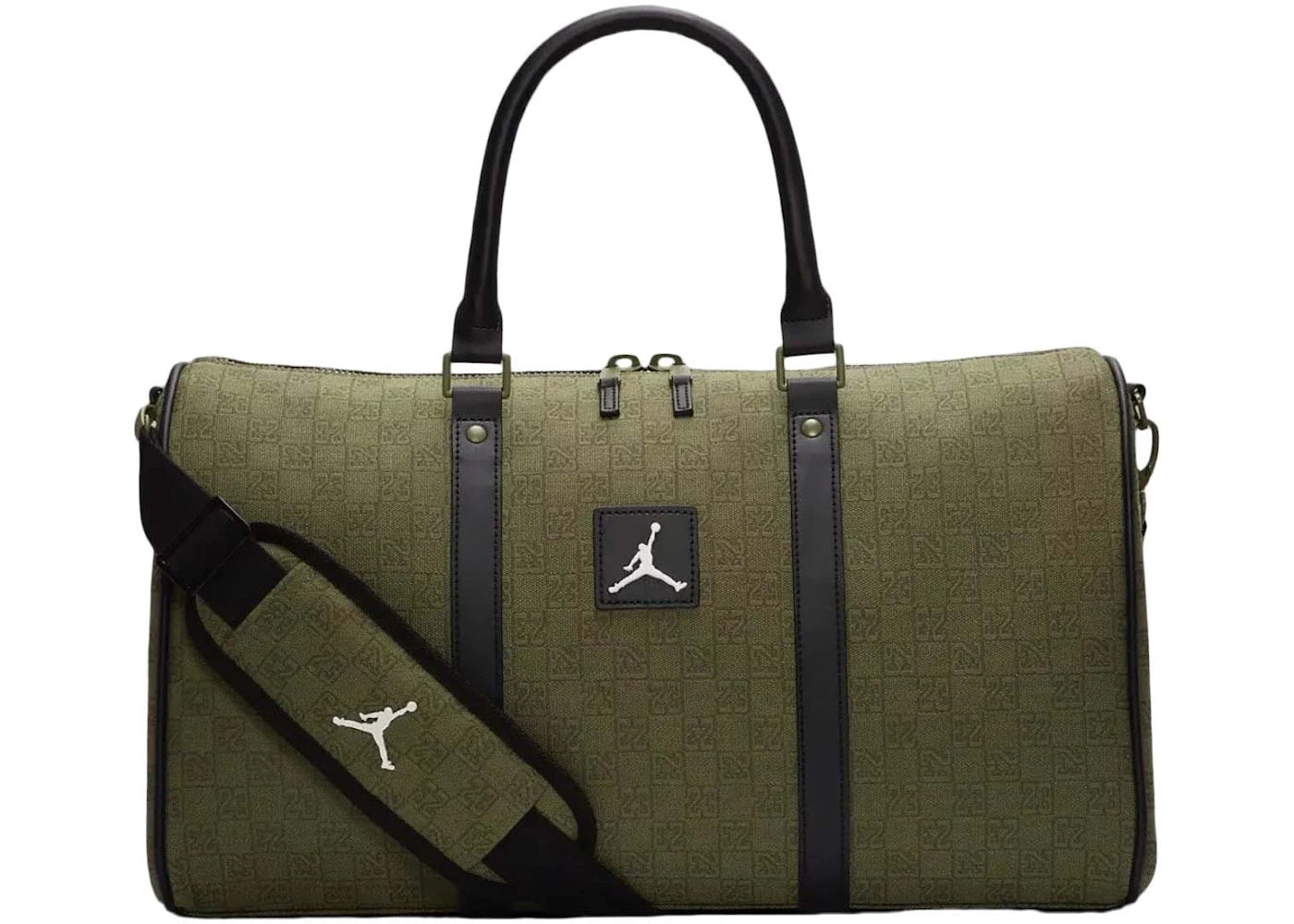 Jordan Monogram Duffle Bag (Green Zipper) Green