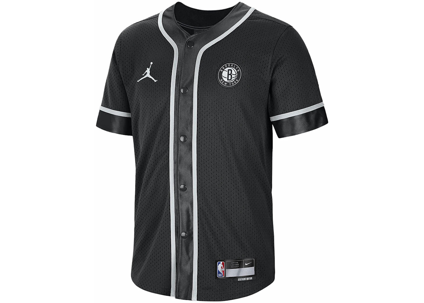 Jordan NBA Brooklyn Nets Statement Edition Dri-Fit T-shirt Black/White
